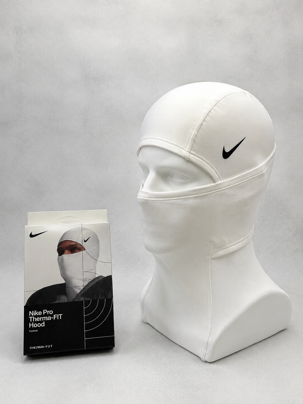 Nike Pro Therma-FIT Hyperwarm Hood White Football Balaclava Ski Mask NIB